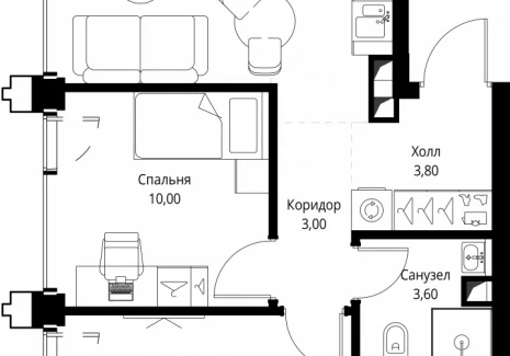 2-комнатная квартира - ул. Верейская, 29/32Д / ЖК СЕТ - фото 1