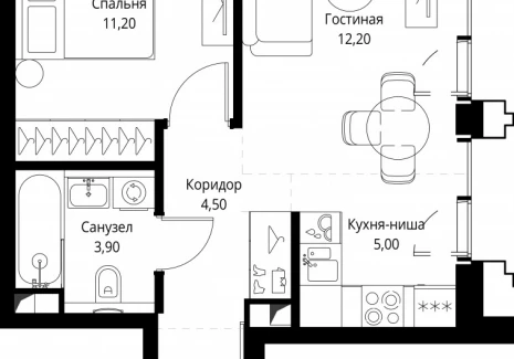 1-комнатная квартира - ул. Верейская, 29/32Д / ЖК СЕТ - фото 1