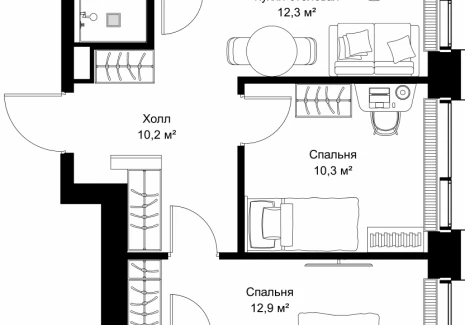 2-комнатная квартира - ул. Верейская, 29/32Д / ЖК СЕТ - фото 1