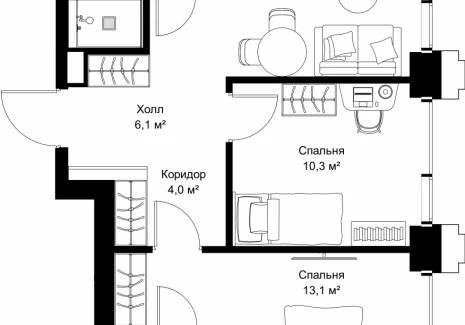 2-комнатная квартира - ул. Верейская, 29/32Д / ЖК СЕТ - фото 1