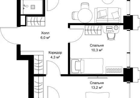 2-комнатная квартира - ул. Верейская, 29/32Д / ЖК СЕТ - фото 1
