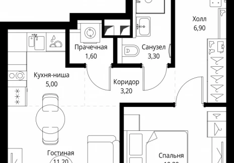 1-комнатная квартира - ул. Верейская, 29/32Д / ЖК СЕТ - фото 1