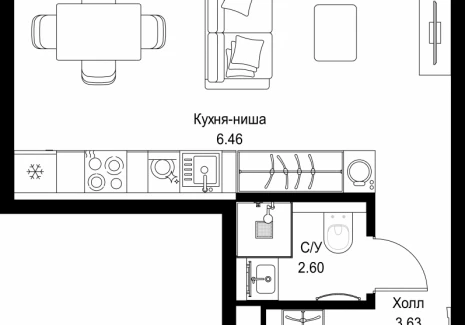 1-комнатная квартира - ул. Верейская, 29/32Д / ЖК СЕТ - фото 1
