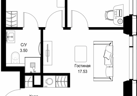 2-комнатная квартира - ул. Верейская, 29/32Д / ЖК СЕТ - фото 1