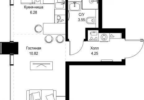 1-комнатная квартира - ул. Верейская, 29/32Д / ЖК СЕТ - фото 1