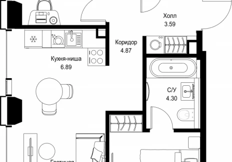 2-комнатная квартира - ул. Верейская, 29/32Д / ЖК СЕТ - фото 1