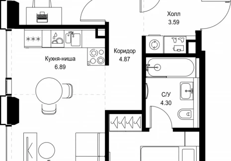 2-комнатная квартира - ул. Верейская, 29/32Д / ЖК СЕТ - фото 1