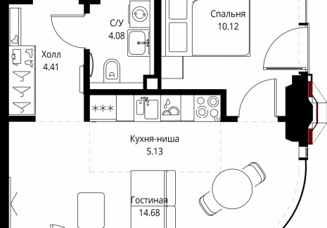 1-комнатная квартира - ул. Верейская, 29/32Д / ЖК СЕТ - фото 1