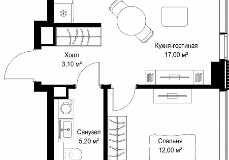 1-комнатная квартира - Вишневая, 7 / ЖК СИТИДЗЕН - фото 1