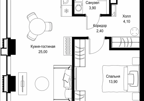 1-комнатная квартира - Вишневая, 7 / ЖК СИТИДЗЕН - фото 1