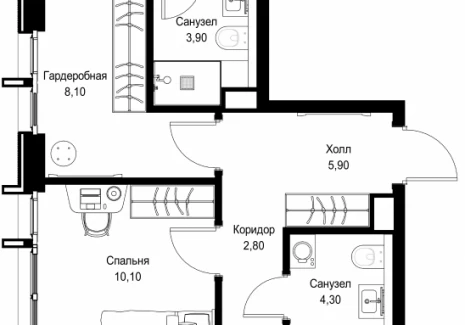 2-комнатная квартира - Вишневая, 7 / ЖК СИТИДЗЕН - фото 1