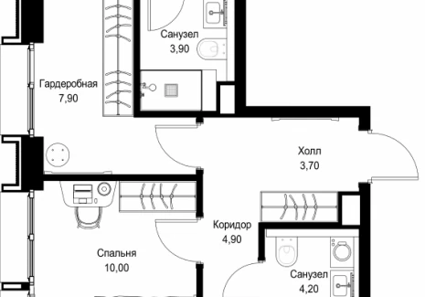 2-комнатная квартира - Вишневая, 7 / ЖК СИТИДЗЕН - фото 1