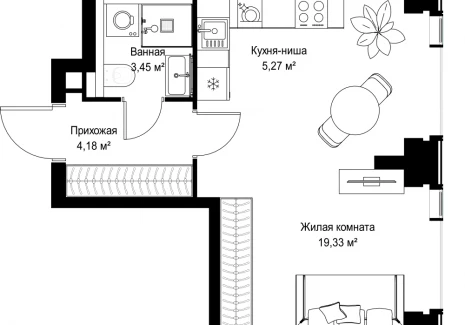 1-комнатная квартира - Вишневая, 7 / ЖК СИТИДЗЕН - фото 1