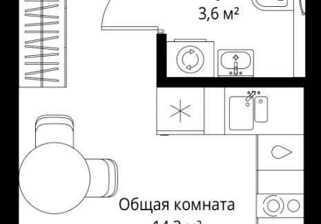 1-комнатная квартира - ул. Верейская, 29/35 / ЖК ВЕЕР - фото 1