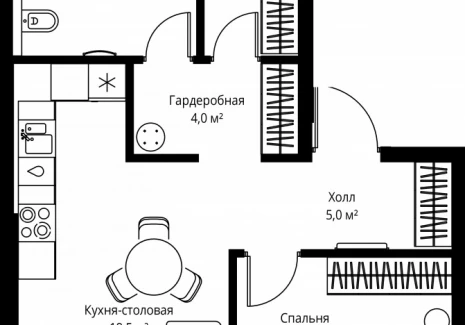 1-комнатная квартира - ул. Верейская, 29/35 / ЖК ВЕЕР - фото 1