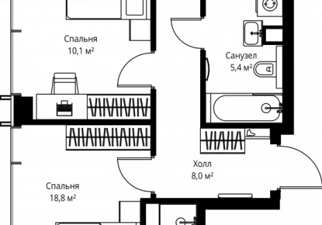 2-комнатная квартира - ул. Верейская, 29/35 / ЖК ВЕЕР - фото 1