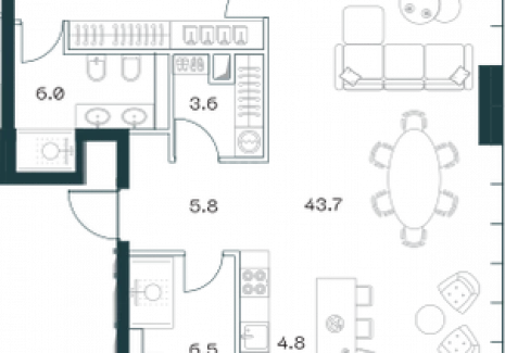 4-комнатная квартира - Орджоникидзе, 10 / ЖК SHIFT - фото 1
