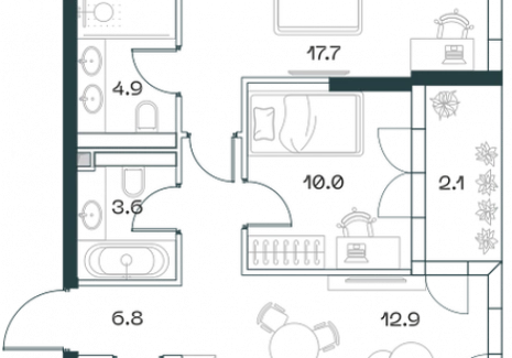 3-комнатная квартира - Орджоникидзе, 10 / ЖК SHIFT - фото 1