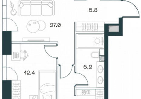 3-комнатная квартира - Орджоникидзе, 10 / ЖК SHIFT - фото 1