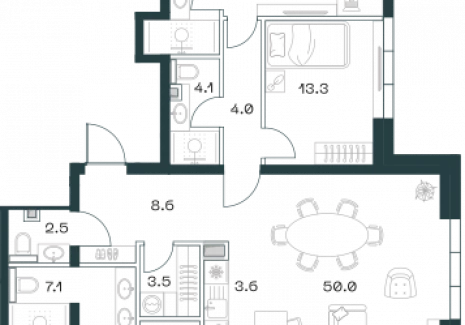 4-комнатная квартира - Орджоникидзе, 10 / ЖК SHIFT - фото 1