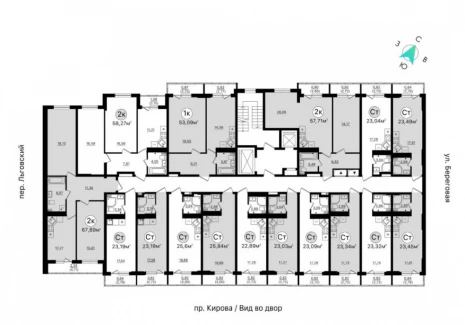 Квартира студия - проспект Кирова, 71 / ЖК Старт - 2 - фото 13