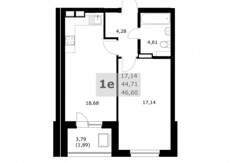 1-комнатная квартира - Советской Армии, / ЖК Комфорт - фото 1