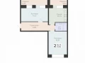 2-комнатная квартира, 61.36 м2 , 8 этаж, Квартал, 3 - фото 1