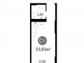 Квартира студия, 23.63 м2 , 5 этаж,  проспект Кирова, 71 - фото 1