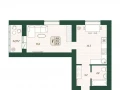 1-комнатная квартира, 39.5 м2 , 11 этаж, Олега Пешкова, 4 - фото 1