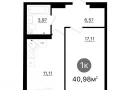 1-комнатная квартира, 40.98 м2 , 4 этаж,  проспект Кирова, 71 - фото 1