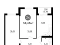2-комнатная квартира, 58.45 м2 , 4 этаж,  проспект Кирова, 71 - фото 1