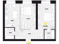 2-комнатная квартира, 63.1 м2 , 16 этаж, Гастелло 6 - фото 1