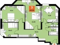 3-комнатная квартира, 86.1 м2 , 4 этаж, Карла Маркса 231 - фото 1