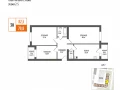 3-комнатная квартира, 82.5 м2 , 5 этаж, Самарская область - фото 1