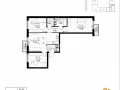 3-комнатная квартира, 77.05 м2 , 4 этаж, 11 квартал - фото 1