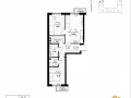 2-комнатная квартира, 63.78 м2 , 6 этаж, 11 квартал - фото 1