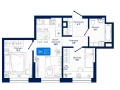 2-комнатная квартира, 51.3 м2 , 8 этаж, 8я Радиальная - фото 1