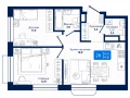 2-комнатная квартира, 54.8 м2 , 7 этаж, 8я Радиальная - фото 1