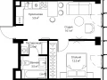 1-комнатная квартира - 2-я Хуторская, 34 / ЖК Симфония 34 - фото 1