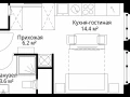 Квартира студия - квартал Центральный, 7 / ЖК У реки. Эко Видное 2.0 - фото 1