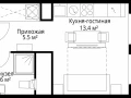 Квартира студия - квартал Центральный, 7 / ЖК У реки. Эко Видное 2.0 - фото 1