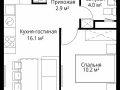 1-комнатная квартира - квартал Центральный, 9 / ЖК У реки. Эко Видное 2.0 - фото 1