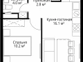 1-комнатная квартира - квартал Центральный, 9 / ЖК У реки. Эко Видное 2.0 - фото 1