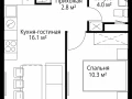 1-комнатная квартира - квартал Центральный, 9 / ЖК У реки. Эко Видное 2.0 - фото 1