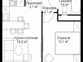 1-комнатная квартира - квартал Центральный, 9 / ЖК У реки. Эко Видное 2.0 - фото 1