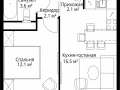 1-комнатная квартира - квартал Центральный, 9 / ЖК У реки. Эко Видное 2.0 - фото 1