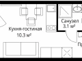 1-комнатная квартира - квартал Центральный, 9 / ЖК У реки. Эко Видное 2.0 - фото 1