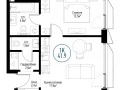 1-комнатная квартира - Волгоградский п-т, 32/5/3 / ЖК Метрополия - фото 1