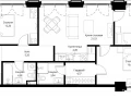 3-комнатная квартира - квартал Клиф, 5 / ЖК Сити Бэй - фото 1