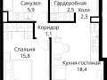 1-комнатная квартира - Волоколамское шоссе, 95/2 / ЖК Сити Бэй - фото 1